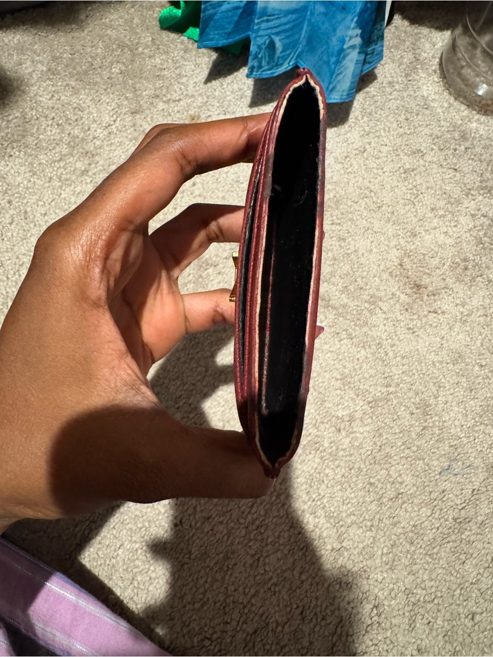 Ysl card holder burgundy - Picture 3 of 4